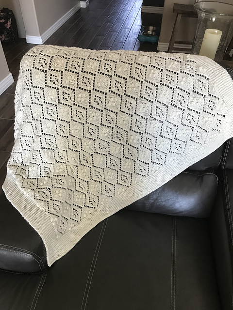 Thine Receiving Blanket Free Baby Knit Pattern