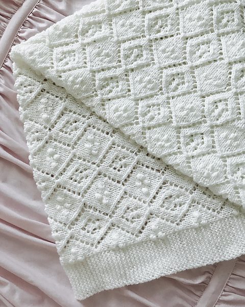 Thine Receiving Blanket Free Baby Knit Pattern