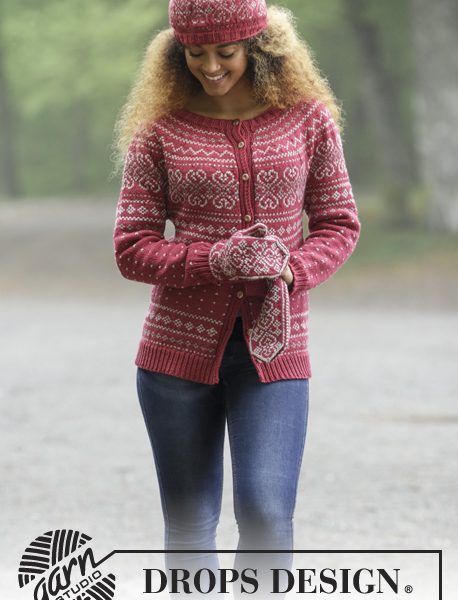 Valdres Jacket, Hat and Mittens Set Free Knitting Pattern