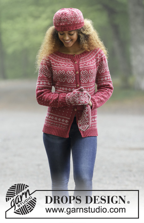 Valdres Jacket, Hat and Mittens Set Free Knitting Pattern
