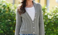 Very Textured Cardigan Free Knitting Pattern