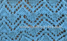 Zig Zag Eyelet Free Knitting Stitch