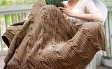 Schuyler Twist Stitch and Cables Free Blanket Knitting Pattern