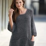 Baggy Sweater with Pockets Free Knitting Pattern