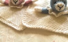 Bunny Mini Cuddly Blankie Free Baby Knitting Pattern