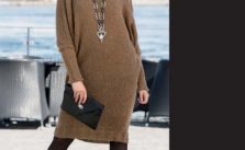 Camel Sweater Dress Free Knitting Pattern