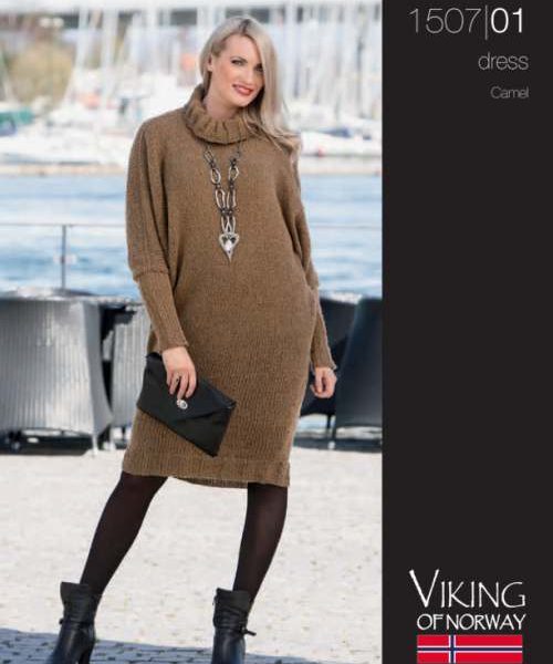 Camel Sweater Dress Free Knitting Pattern