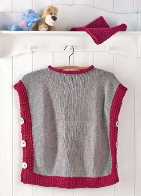 Child’s Poncho and Cowl Free Knitting Pattern
