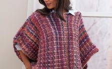 Easy Boat Neck Poncho Free Knitting Pattern