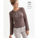 Fitted Cabled Yoke Sweater Free Knitting Pattern