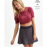 Free Crop Top Knitting Pattern with Boat Neck