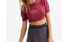 Free Crop Top Knitting Pattern with Boat Neck
