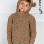 Hooded Sweater with Cables for Boys Free Knitting Pattern