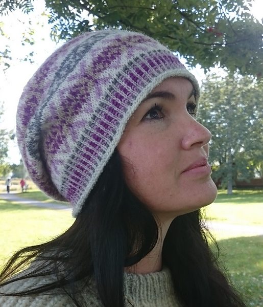 Häxans Slouchy Fair Isle Hat Free Knitting Pattern