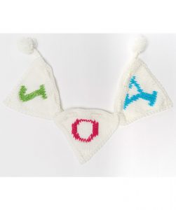JOY Banner Free Christmas Knitting Pattern