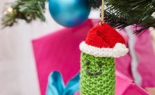 Jolly Pickle Ornament Free Christmas Knitting Pattern