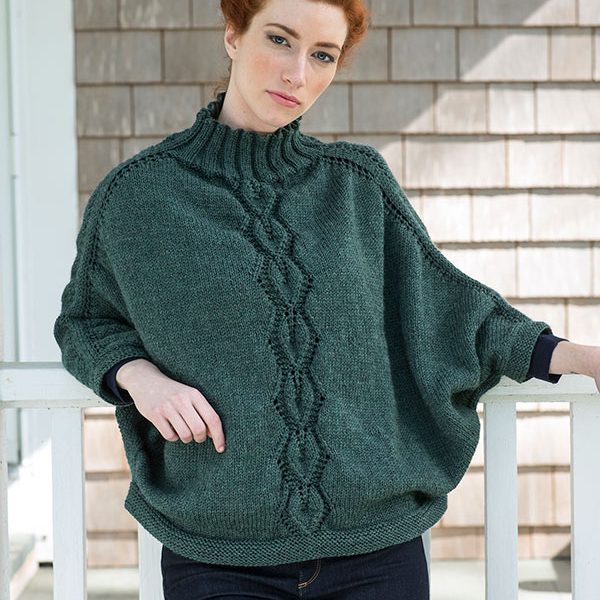 Kombu Poncho Free Ladies Knitting Pattern