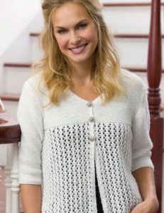 Lace Cardi Free Knitting Pattern for Women