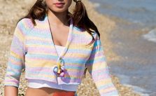 Madre Perla Mini Cropped Cardigan Free Knitting Pattern