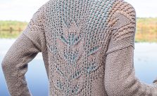 Mallow Lace Leaf Cardigan Free Knitting Pattern