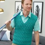 Men's Golf Vest Free Knitting Pattern with Cables
