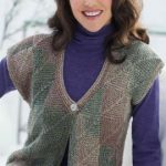 Mitered Square Vest Free Knitting Pattern for Women