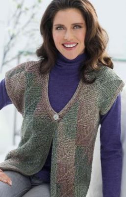 Mitered Square Vest Free Knitting Pattern for Women - Knitting Bee