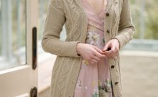 Moss Stitch and Cable Coat Free Knitting Pattern