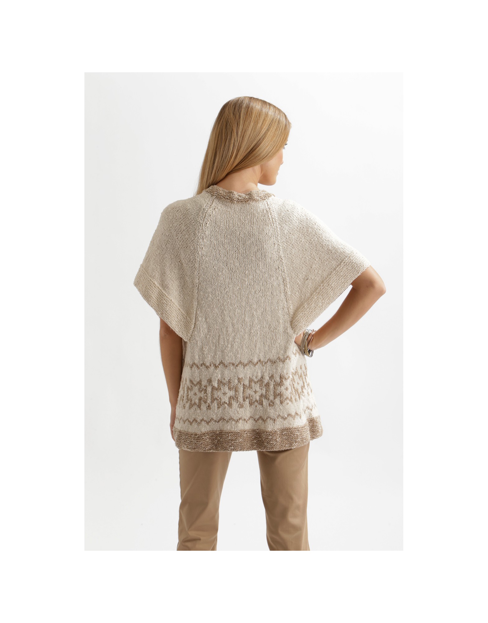 Over Sized Cardigan with Short Sleeves Free Knitting Pattern