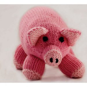 Pink Pig Toy Free Knitting Pattern