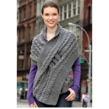 Pull-Through Wrap Free Knitting Pattern