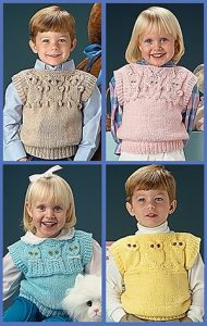 Quick Knit Animal Vests Free Knitting Pattern