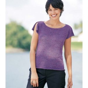 Shoulder-Slit Top Free Knitting Pattern