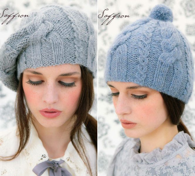 Two Saffron Hats Free Knitting Patterns