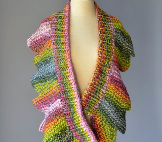 18 Petals Scarf Free Knitting Pattern