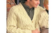Aran Cardigan Free Knitting Pattern for Men