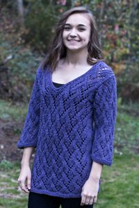 Arcadian Lace Pullover Free Knitting Pattern