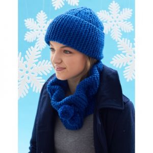 Bernat Cowl and Hat Free Easy Knitting Pattern