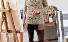 Cable Cardigan with Shawl Neck Free Knitting Pattern