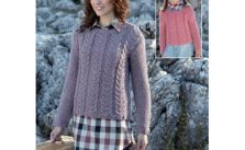Cable Knit Sweater For Women and Kids Free Knitting Pattern