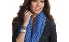 Caron Bobble Blackberry Cowl Free Knitting Pattern