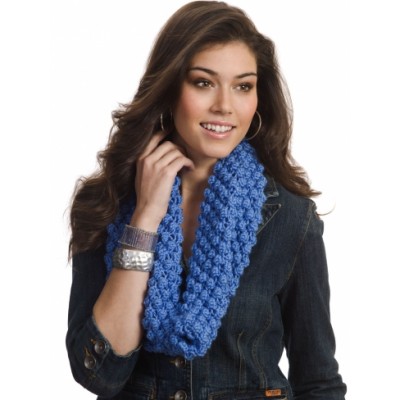 Caron Bobble Blackberry Cowl Free Knitting Pattern
