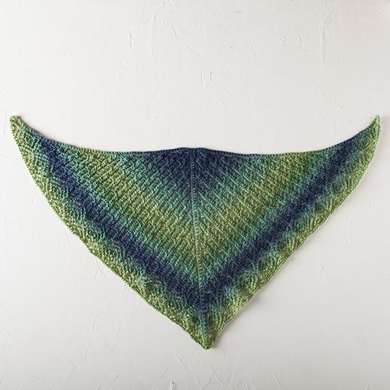 Caterpillar Shawlette Free Knitting Pattern