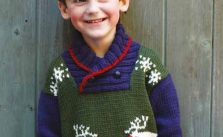 Children’s Reindeer Sweater Free Christmas Knitting Pattern