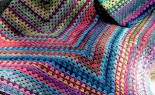 Crochet Blanket Large Granny Square in Noro Free Pattern