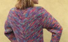 Diagonal Jacket Free Knitting Stitch for Women