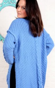 Diagonal and Cable Free Cardigan Knitting Pattern - Knitting Bee