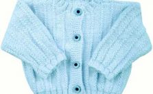 Easy Rib Baby Jacket Free Knitting Pattern