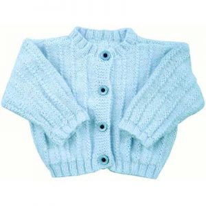 Easy Rib Baby Jacket Free Knitting Pattern