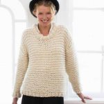 Easy and Quick Chunky Knit Sweater Free Knitting Pattern
